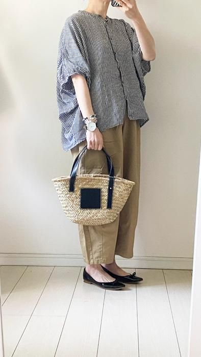 nod5053＊nod綿麻素材ストライプサーカスパンツ | mamanstyle