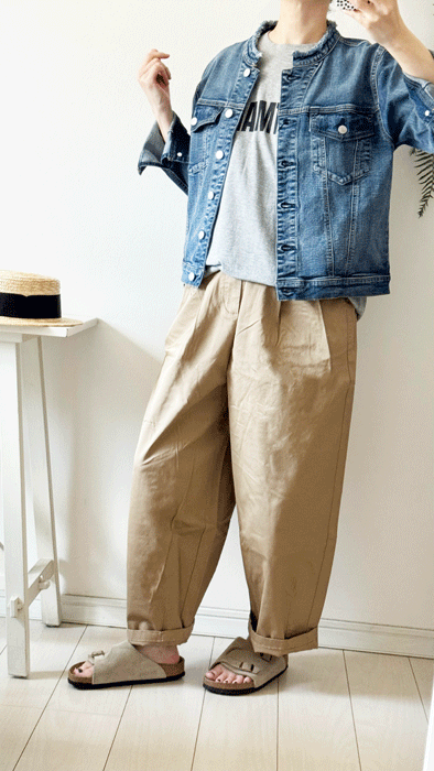 美品♡ナゴンスタンス サーカスパンツ サルエルパンツ ストライプパンツ 36 asian-toybox_6042
