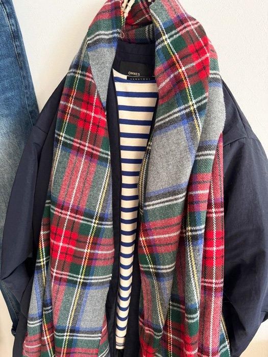 撥水加工のノーカラーロングコート - NANATONE