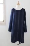 SALE!!襟付きワンピース（シンプルストライプ・アレンジ）・handmade