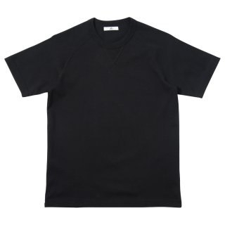 BガゼットラグランTシャツ-黒【日本製・国産】無地/厚手/30双糸コーマ度詰天竺/綿100%/メンズ/ヴィンテージ仕様