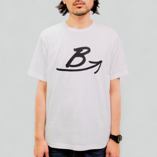 BロゴTシャツ-白【日本製 40/2天竺】