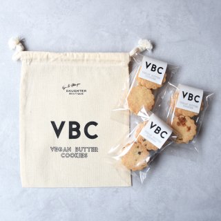 【メール便送料込】ヴィーガンバタークッキー　巾着袋入り　　3種アソートセット（バニラ・チョコチップ・フィグ）の商品画像