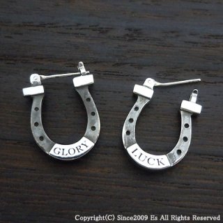 <img class='new_mark_img1' src='https://img.shop-pro.jp/img/new/icons15.gif' style='border:none;display:inline;margin:0px;padding:0px;width:auto;' />Es/ Horse Shoe Hoop Pierce【Pair】/ Black Ver