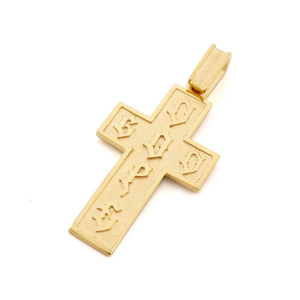 Es【エス】/ K18 God Dope Cross Pendant / K18 ゴッド ドープ クロス ...