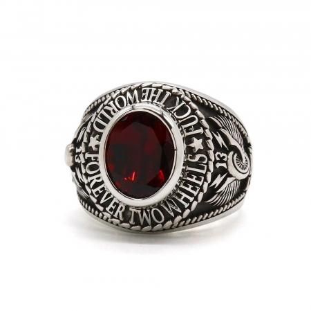 <img class='new_mark_img1' src='https://img.shop-pro.jp/img/new/icons15.gif' style='border:none;display:inline;margin:0px;padding:0px;width:auto;' />Es/F.T.W College Ring w/Red Stone