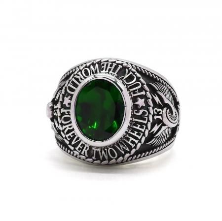 <img class='new_mark_img1' src='https://img.shop-pro.jp/img/new/icons15.gif' style='border:none;display:inline;margin:0px;padding:0px;width:auto;' />Es/F.T.W College Ring w/Green Stone