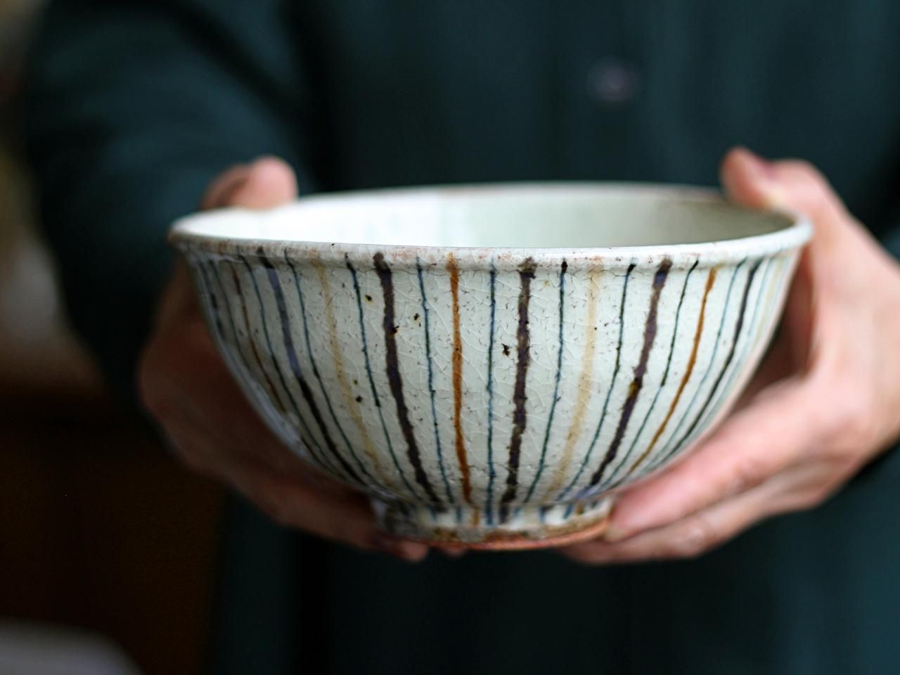 杉本太郎 うどん鉢・三色縞 - くらしの器 田園調布いちょう ONLINE STORE