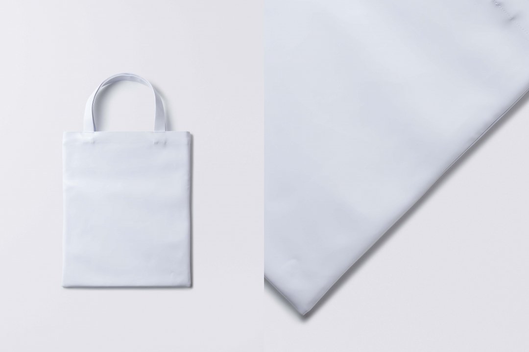 A3 tote bag < PVC leather > white 