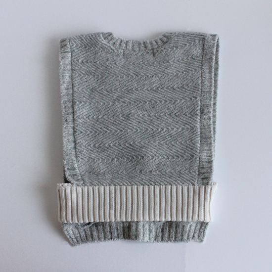 sneeuw/ニットベルテッドベスト(grey×white)【price down】 - HELLO, FINE DAY! | ハローファインデー