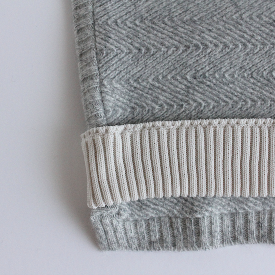 sneeuw/ニットベルテッドベスト(grey×white)【price down】 - HELLO, FINE DAY! | ハローファインデー