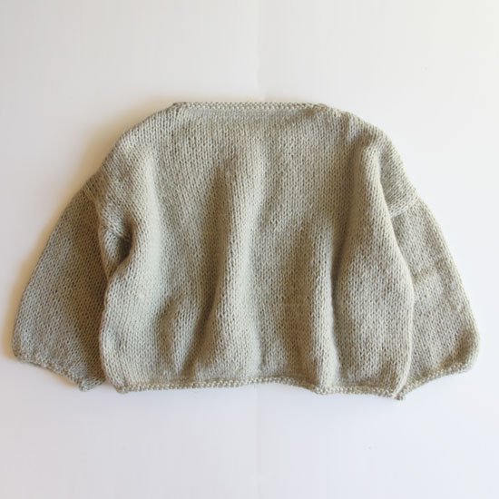 NIDO/3/4 SLEEVE MOHAIR SWEATER（grayish）【PRICE DOWN