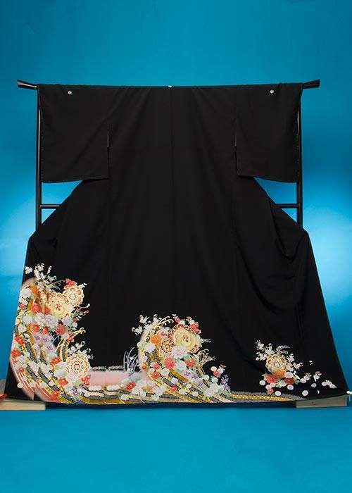 b109 特選作家作品 黒留袖 5点フルセット 身丈161裄丈68 ゆったり 黒留袖フルセット 友禅作家物 正絹 身丈150cm 裄丈63cm - メルカリ