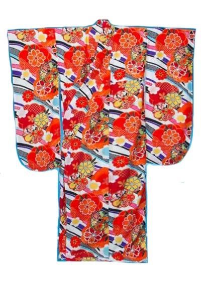 ７歳　１３６赤の小紋柄 7歳136赤の小紋柄