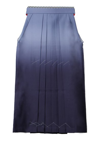 HA95-148女袴レンタル  (身長160-165普通巾)  くすみカラー グレーがかった水色/紺ぼかし 