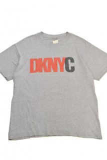 90s DKNY ダナキャランニューヨーク プリントTシャツ (グレー)<BR>DONNA KARAN NEWYORK PRINT T-SHIRT (GRAY)