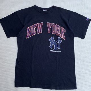 80s VINTAGE CHAMPION YANKEES LOGO T-SHIRT<BR> チャンピオン ヤンキース Tシャツ