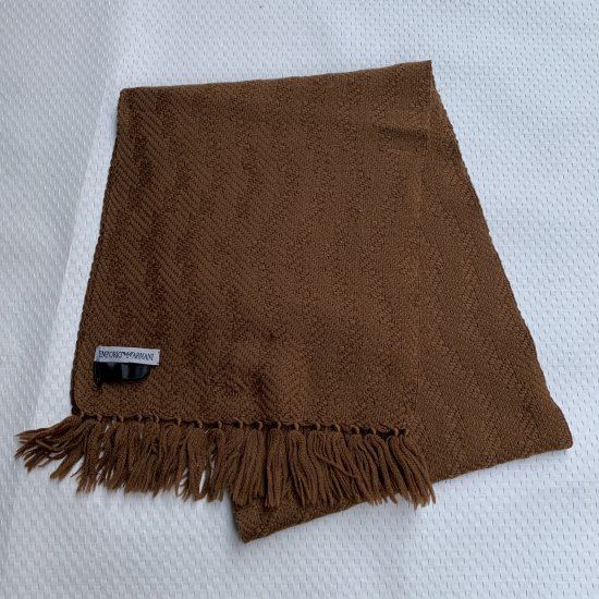 VINTAGE EMPORIO ARMANI WOOL MUFFLER ヴィンテージ エンポリオ アルマーニ ウール マフラー -  ポロラルフローレン,ストリート,デザイナーズ,VINTAGE,ブランド古着,ヴィンテージの通販サイト｜ リオール