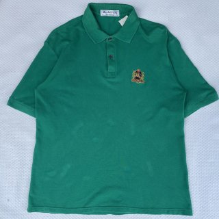 VINTAGE BURBERRY<BR>EMBLEM POLO SHIRTS<BR>GREEN<BR>ヴィンテージバーバリー<BR>エンブレム ポロシャツ<BR>グリーン