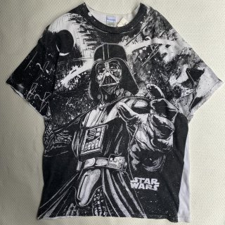 00s VINTAGE STAR WARS ALL OVER PRINT  T-SHIRT<BR>スターウォーズ　総柄　映画 Tシャツ