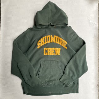 80s VINTAGE CHAMPION REVERSE WEAVE COLLEGE FOODIE SKIDMORE CREW  <BR>ヴィンテージ リバースウィーブ フーディ 両面プリント