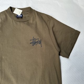 90s STUSSY  T-SHIRT DRAGON KHAKI <BR>ステューシー  ドラゴン Tシャツ カーキ