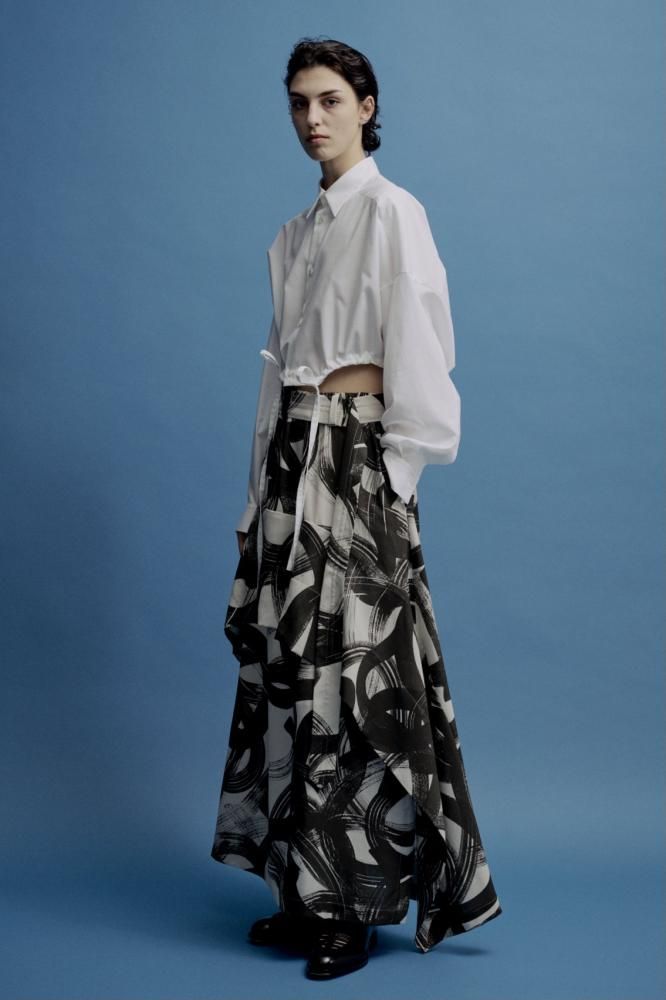 トップス UJOH Cropped Shirt UJOH Cropped Shirt/ Drawstring Hem – CLEMENTINE'S