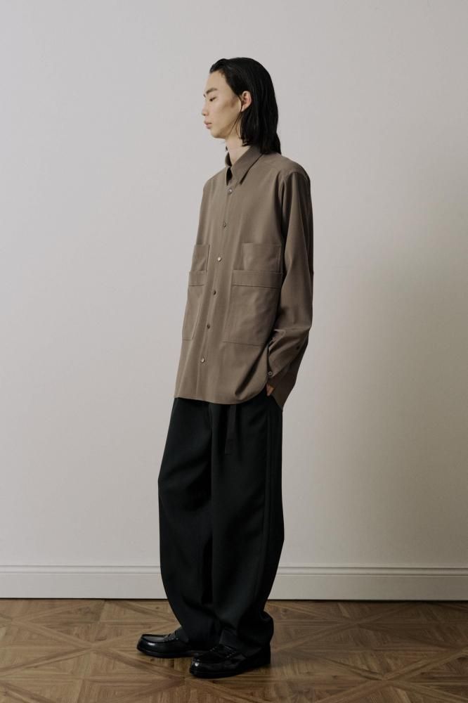 UJOH 4 POCKETS SHIRT ウジョー シャツ BLK 4 4 Pockets Shirt | UJOH HOMME