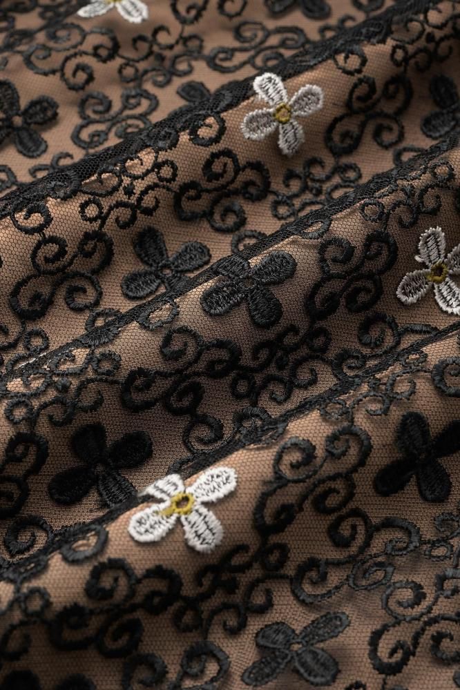 スカート MURRAL Everlasting embroidery lace skirt Everlasting embroidery lace skirt(1 BLACK): MURRAL: WOMENS
