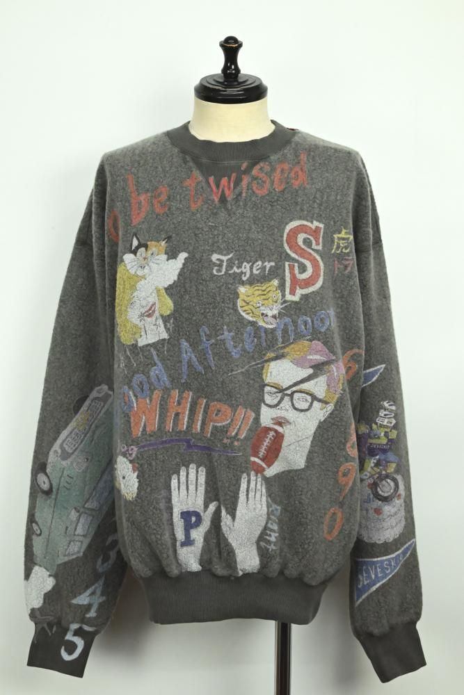 SEVESKIG / セヴシグ Graffiti Wool Sweat Shirt Ver,Ridawo - 国内
