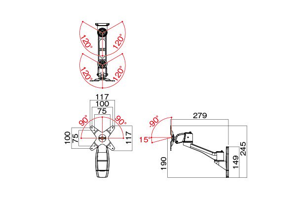 超目玉 AR - AV周辺機器 モニターアーム ハヤミ工産 AR‐172W AR-172W