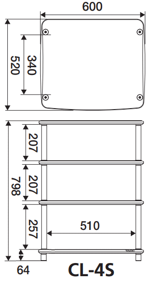 送料無料】TAOC CLシリーズ S Type CL-4S-DB タテ型オーディオ 送料無料】TAOC CLシリーズ S Type CL-4S-DB タテ型オーディオ