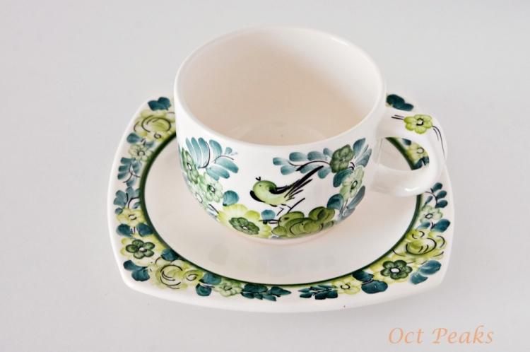 ヴウォツワヴェク陶器のカップ＆ソーサー