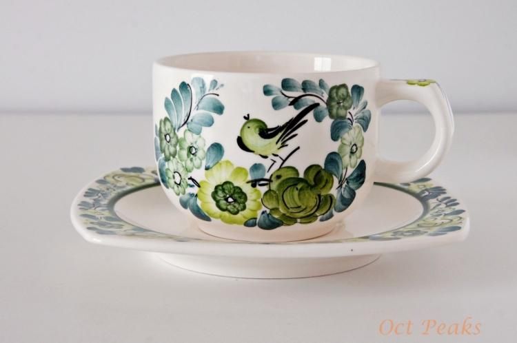 ヴウォツワヴェク陶器のカップ＆ソーサー