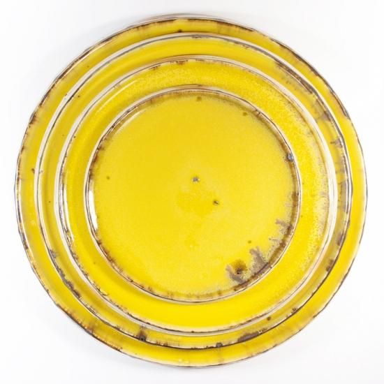 鳥居あい｜”黄色い星” 7寸皿【常滑焼】 - 和食器（陶器・磁器）と