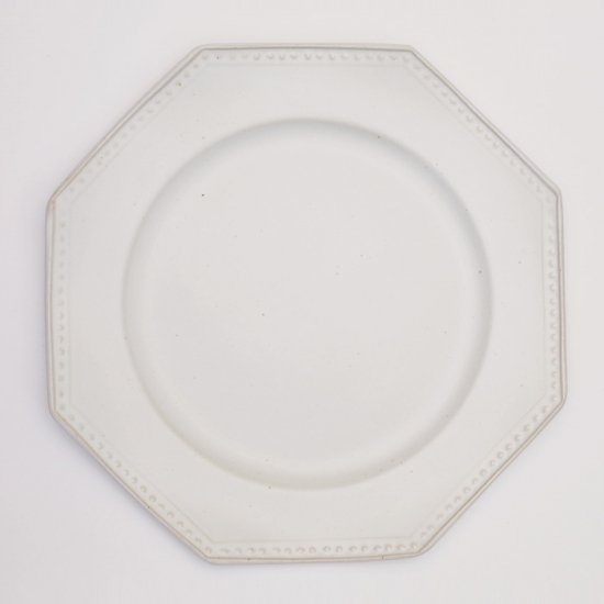 吉田健宗 | 白釉 オクトゴナル皿（大） - 和食器（陶器・磁器）と