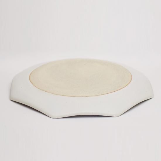 吉田健宗 | 白釉 オクトゴナル皿（大） - 和食器（陶器・磁器
