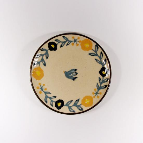 諏佐知子｜4寸皿 鳥と花模様B - 和食器（陶器・磁器）とおしゃれ雑貨の 