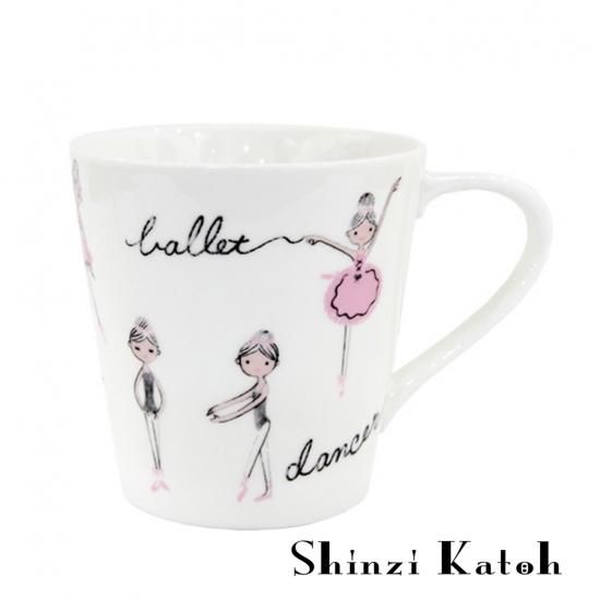 Shinzi Katoh シンジカトウ バレエ柄 マグカップ バレリーナ シンジカトウのバレエ柄バレエ ダンス用品通販 グランパドドゥオンラインショップ