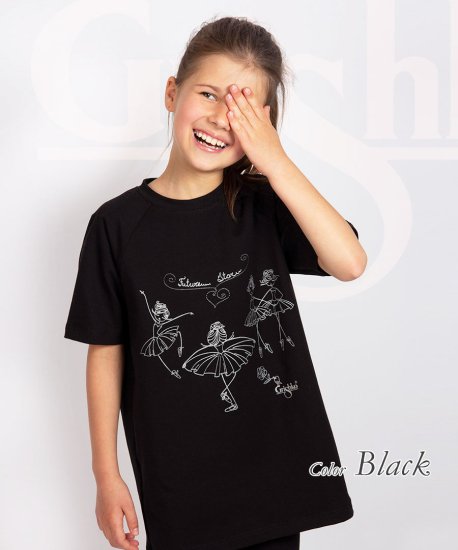 Grishko（グリシコ）バレエ柄オーバーTシャツ（子供Tシャツ / キッズ