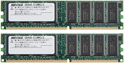 DD400-512MX2/E, ｜BUFFALO デスクトップPC用増設メモリ PC3200 (DDR400) 512MB 2枚組  ｜中古品｜修理販売｜サンクス電機