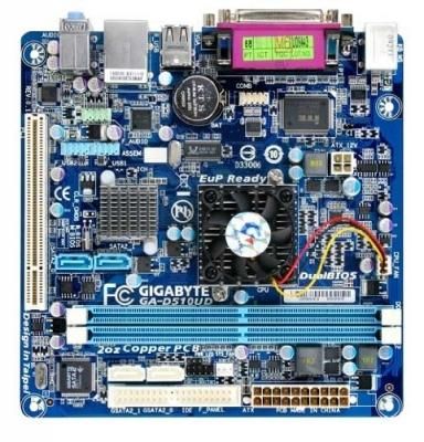 GIGABYTE ޥܡ Mini-ITX Atom D510 NM10 Express DDR2 PCI P&S-ATA GbE D-SUBʡ