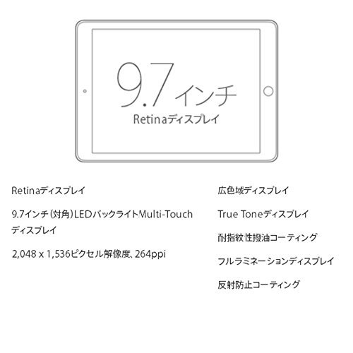 MM192J/A ｜Apple iPad Pro 9.7インチ Retinaディスプレイ Wi-Fiモデル