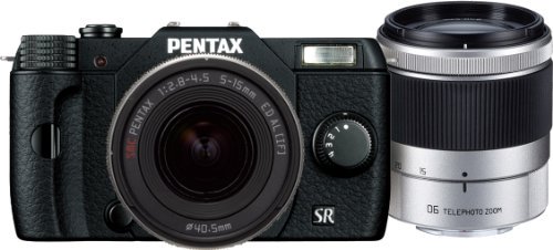 PENTAX Q10 Wズームキット(BK)｜PENTAX デジタルミラーレス一眼 Q10 ダブルズームキット [標準ズーム 02 STANDARD  ZOOM ・望遠ズーム 06 TELEPHOTO ZOOM] ブラック Q10 WZOOMKIT BLACK 12140｜中古品｜修理販売｜サンクス電機