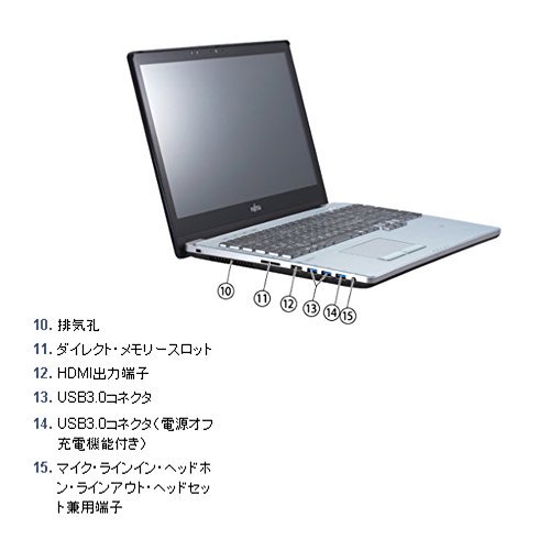 FMVA90P, ｜富士通 ノートパソコン LIFEBOOK AH90/P(Office Home and Business  2013搭載)(タッチパネル) GRANNOTE ｜中古品｜修理販売｜サンクス電機