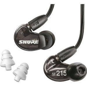 Shure SE215-K Isolating In Ear Stereo Earphones (Black) with 3 Pairs of Triple Flangeʡ