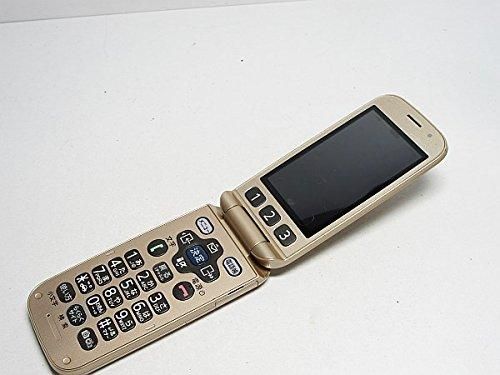 F-08C ｜NTTドコモ らくらくホン ベーシック3 ゴールド 携帯電話