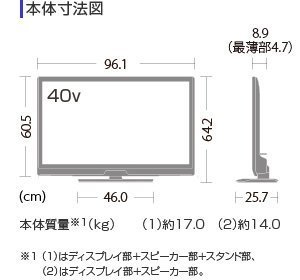 LC-40V5-B｜シャープ 40型 フルハイビジョン 液晶テレビ ブラック