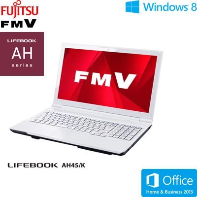 FMVA45KW｜富士通 ノートパソコン FMV AH45/K(Office Home and