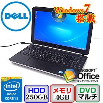 DELL Latitude E5520 Core i5 16GB HDD320GB DVD-ROM 無線LAN HD Windows10 64bitWPSOffice 15.6インチ  パソコン  ノートパソコン